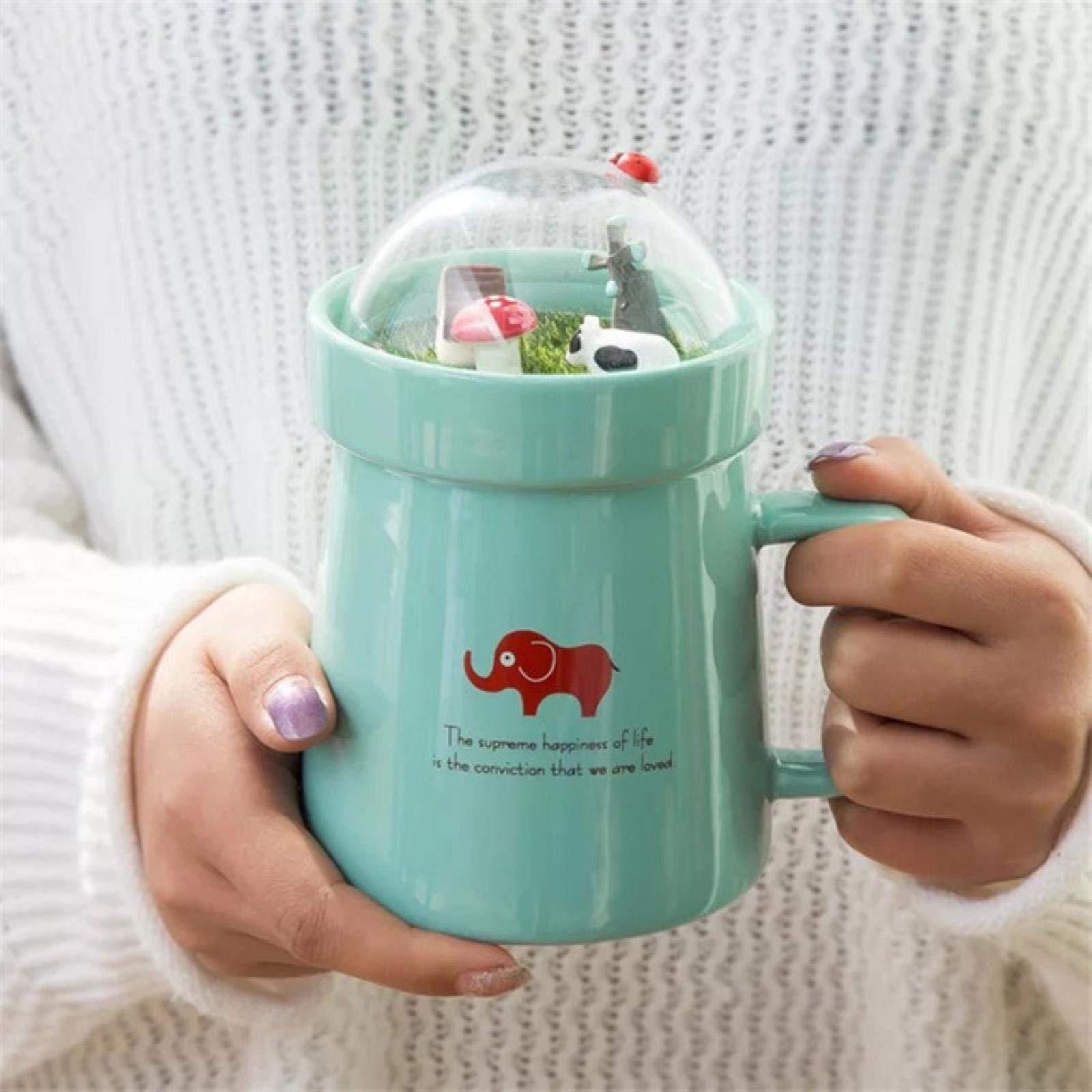 Tasse dessin animé mignon en céramique grand format comme cadeau