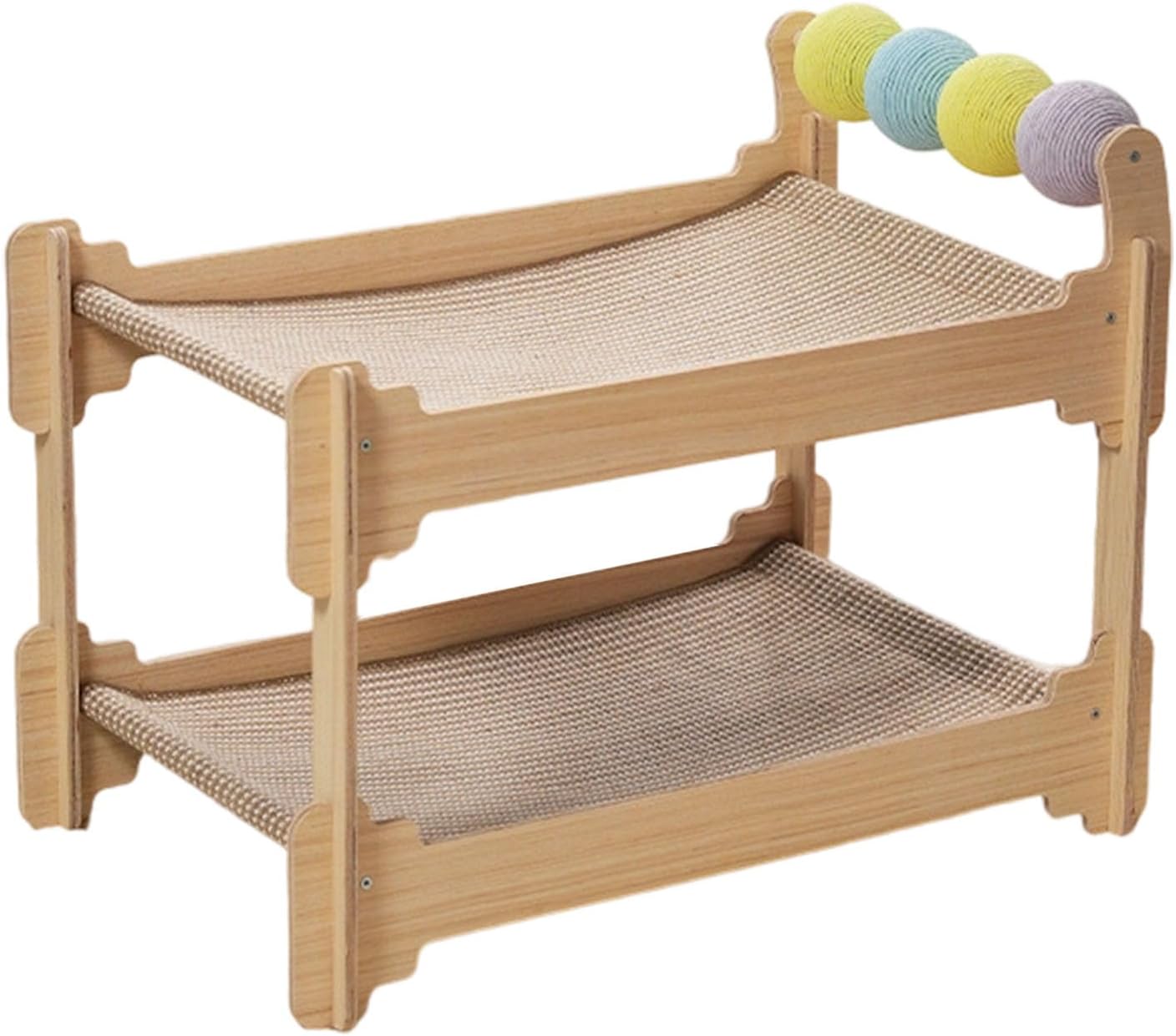 Cats Tree with Sisal Post and Wood Frame for Indoor Cats Comfort Furniture Protector Entertainment Scratcher