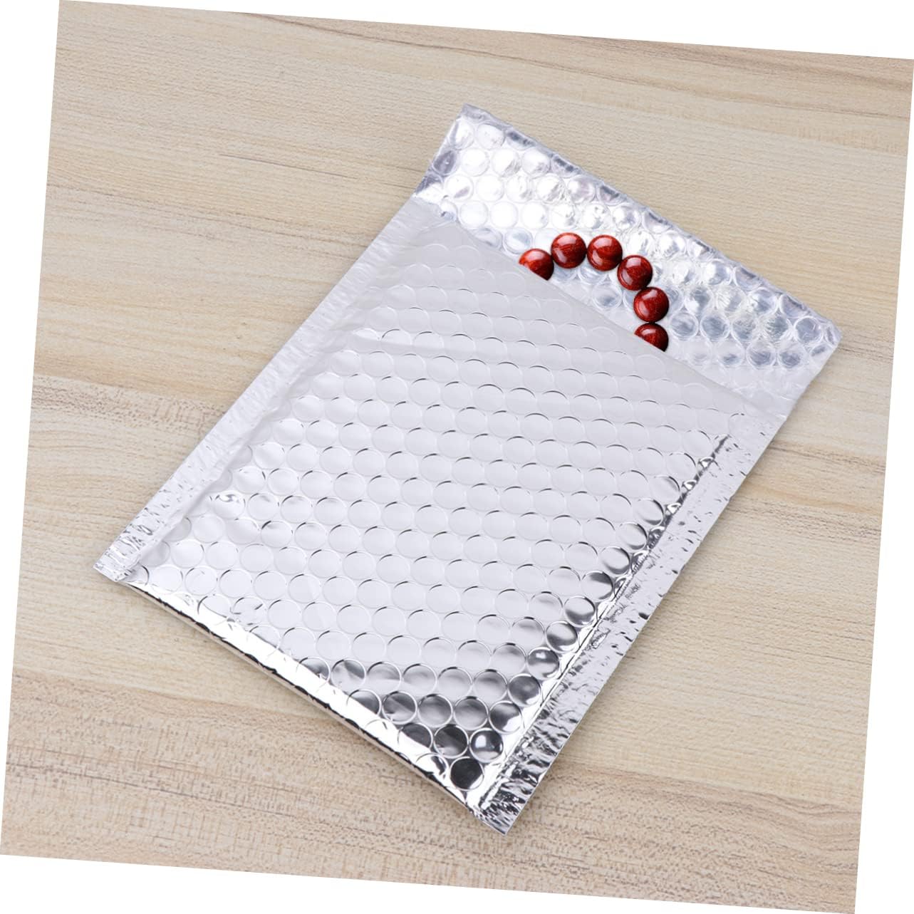 Angoily 28pcs Silver Bubble Bag Pet Material Aluminum Film Envelopes Shockproof Packaging Bags Envelope for Logistics Bubble Pouches for Moving Wrap for Protection
