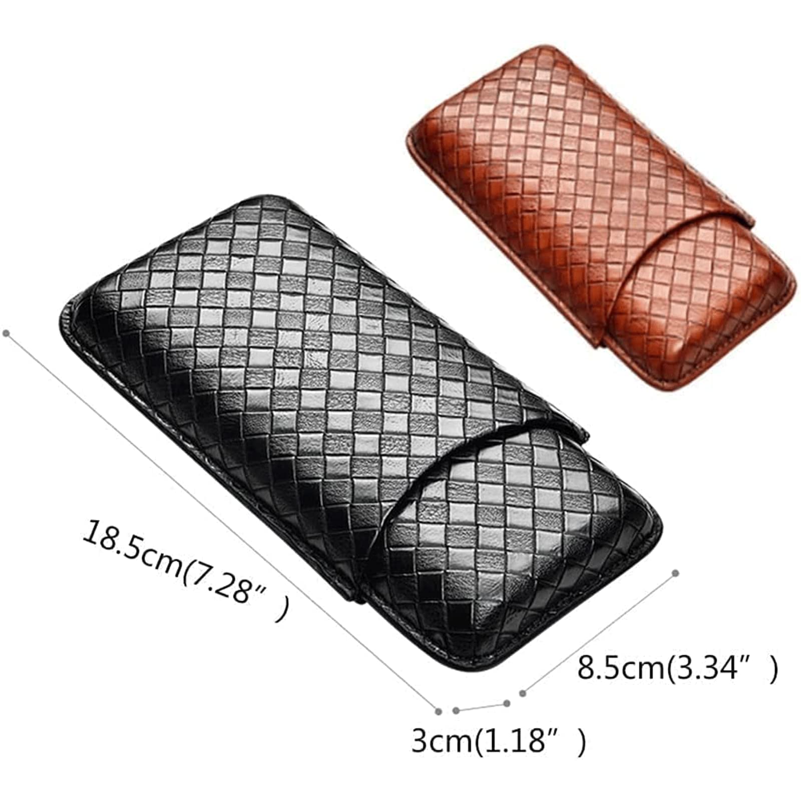 ZUMAHA Humidor Scatola Scatola per sigari Portatile e Leggera, portasigari Foderato in Legno di Cedro, Tubo per sigari da Viaggio a 3 Dita, umidificatore per sigari in Pelle Personalizzato