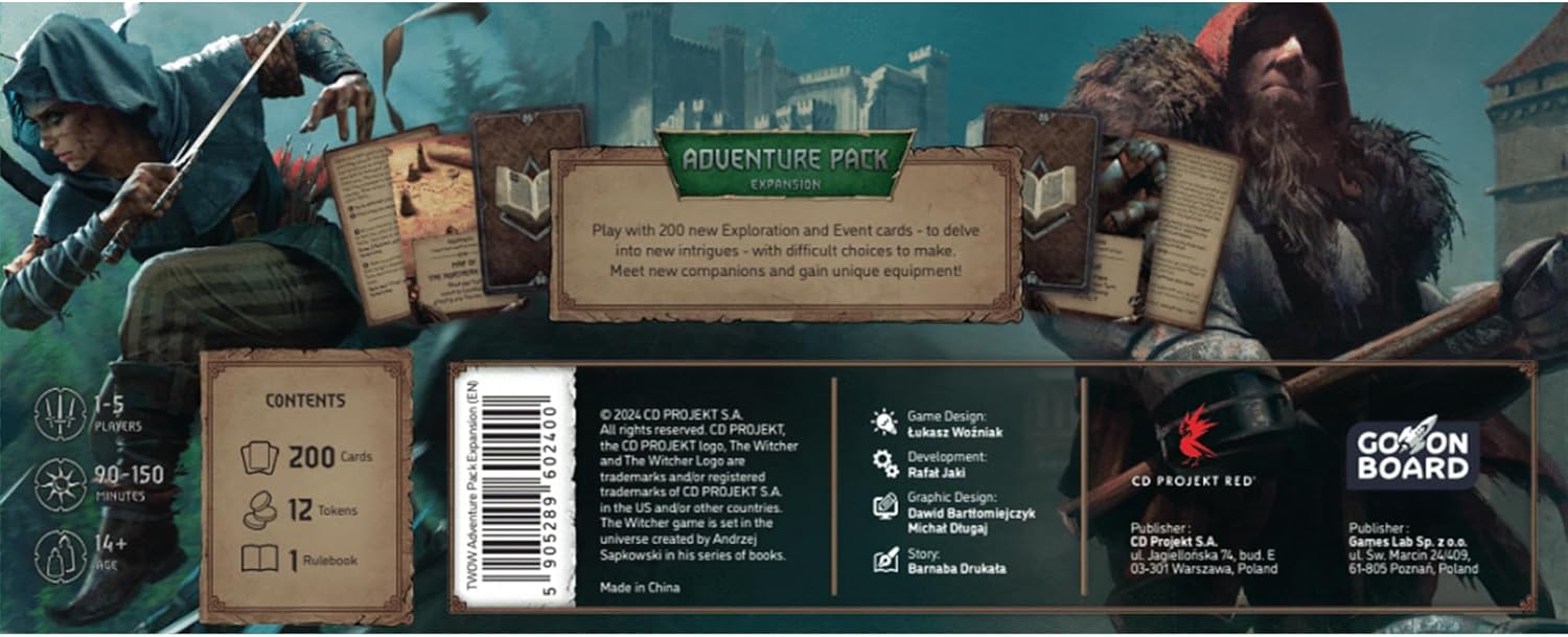 The Witcher Old World ADVENTURE PACK - Face New Challenges with 200 New Exploration Cards! Fantasy & Adventure Strategy Game for Adults, Ages 14+, 1-5 Players, 90-150 Min Playtime, Made by Go On Board