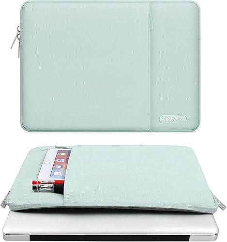 Vista 55 de MOSISO Funda vertical de poliéster con bolsillo para laptop de 15 pulgadas, para MacBook Air 15 M4 A3241, M3 A3114 y M2 A2941 de 2025, 2024 y 2023