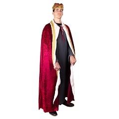 Kangaroo Red King Costume Mens Robe for Adults Royal Prince Costume Cape For Men - Medieval Full Length