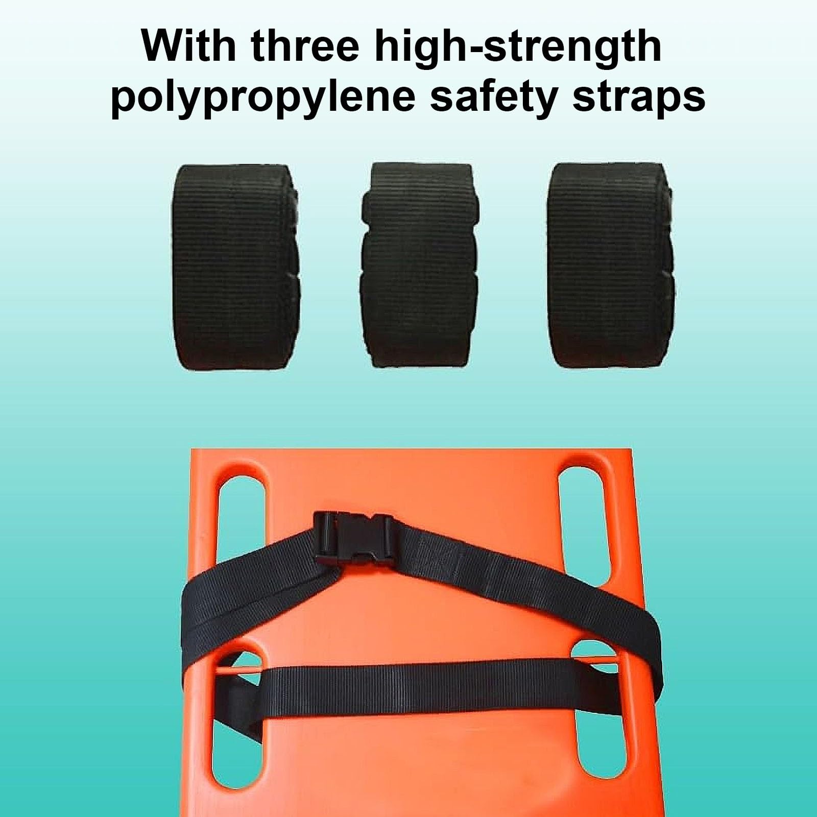 Spine Board barella portatile per soccorso di emergenza, leggero, con cinghie per un forte carico, ideale per uso esterno e ambulanza