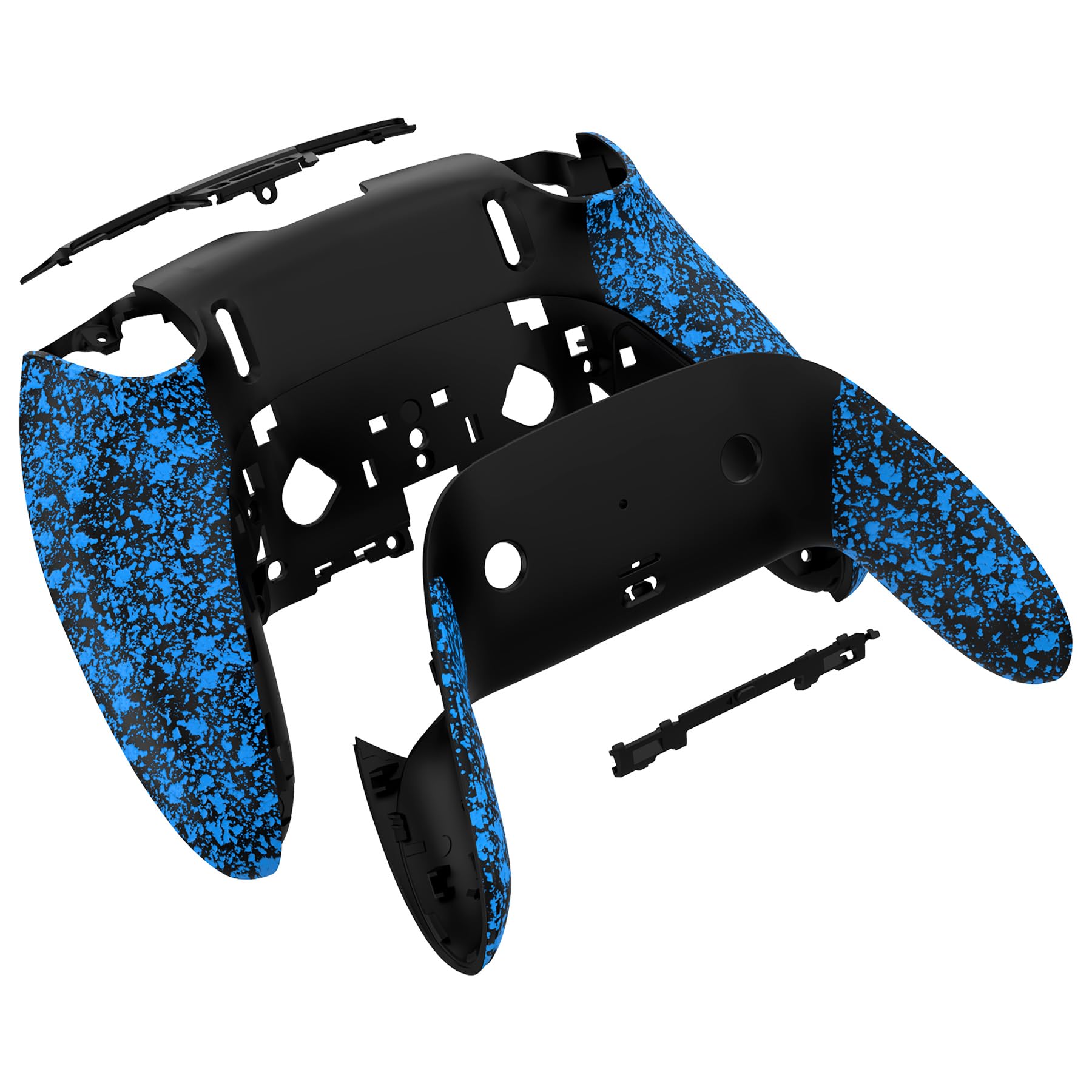 eXtremeRate Cover Posteriore Compatibile con p s 5 Edge Controller, Copertura Custodia Grip Antiscivolo Shell Inferiore & Scocca Clip, Accessori DIY Ricambio, Blu