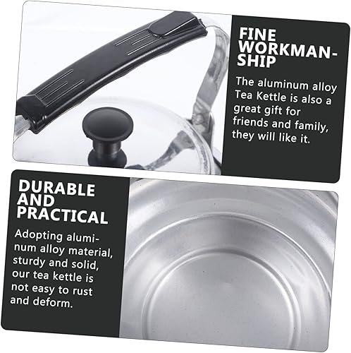 Miniatura 4 de Luxshiny Casa Hervidor Estilo Retro Tetera Filtro de Aleación de Aluminio Estufa Seguro Uso Diario Hervidor de Agua Aleatorio