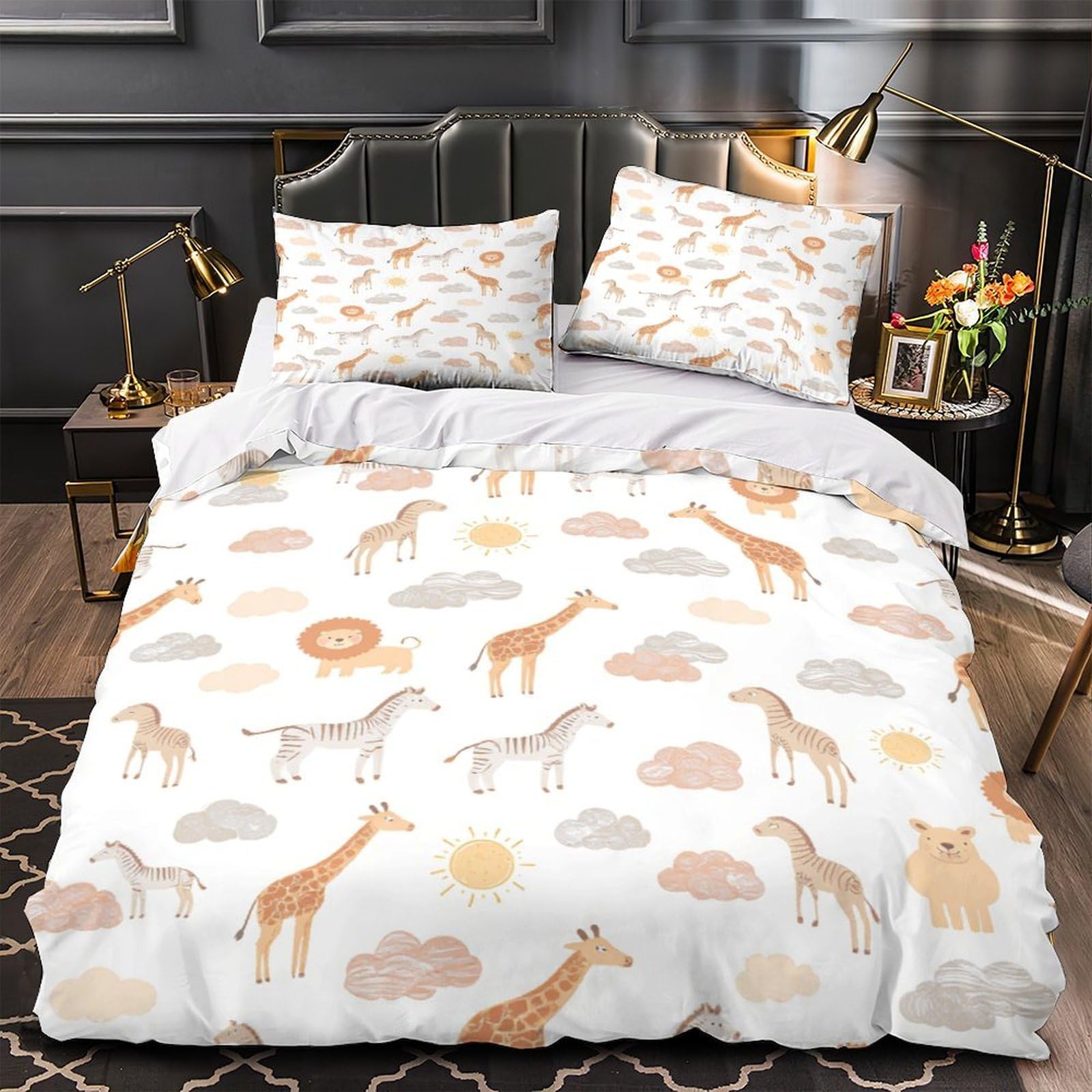 Housse de couette rustique cuisine en microfibre King 220x240cm
