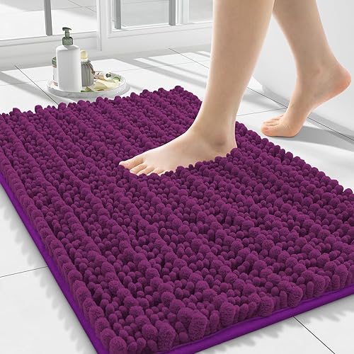 Miniatura 270 de Smiry Alfombras de Baño 24 x 16 pulgadas, Tapetes de Baño de Chenilla Extra Suaves y Absorbentes, Respaldo de Goma Antideslizante, Lavable a Azul