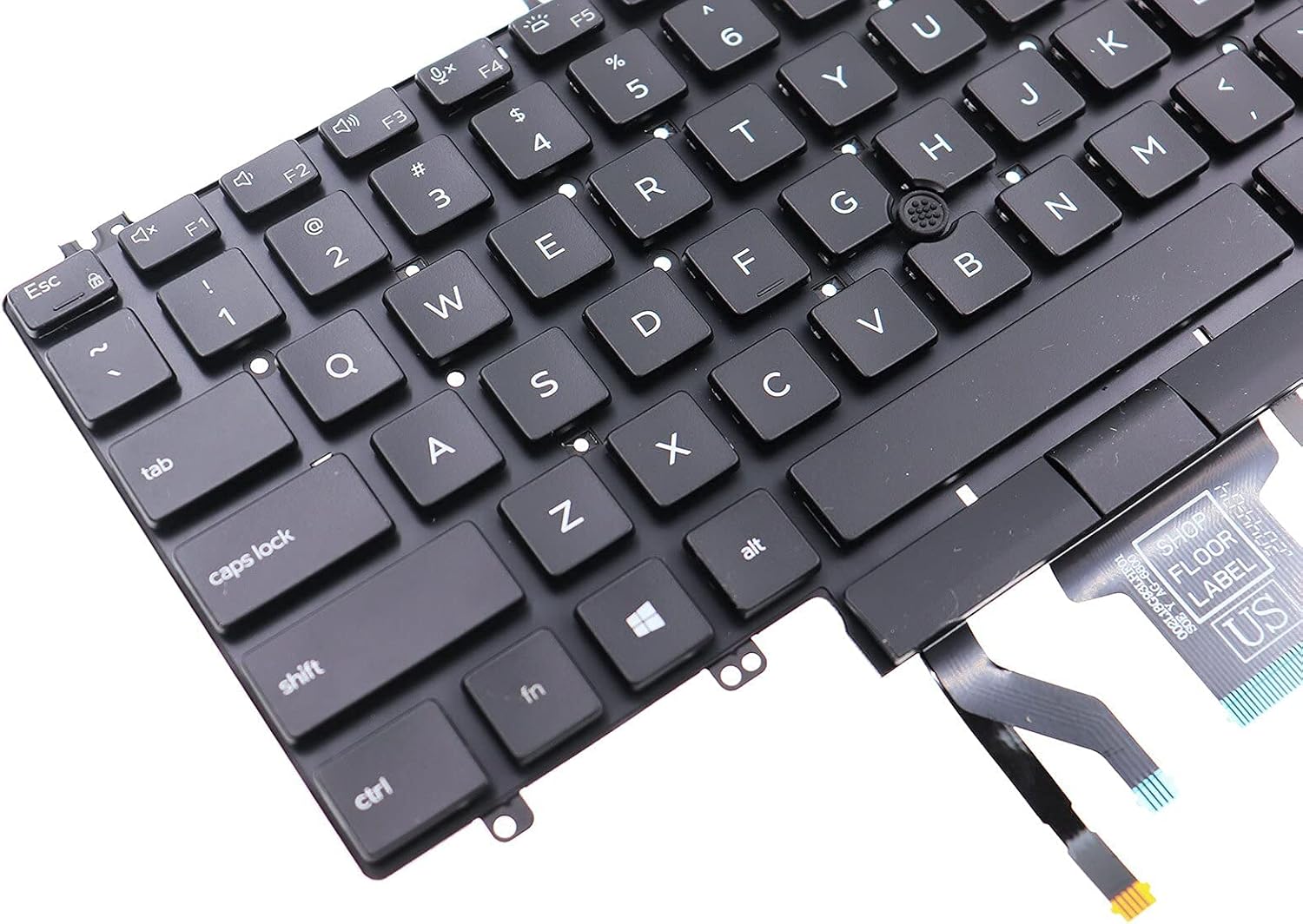 LeFix US Backlit Keyboard with Stick Pointer W/O Frame Compatible with Dell Latitude 5500 5501 5510 5511,Precision 3550 3551 3540 3541|Dual Point Version,0MMHTV