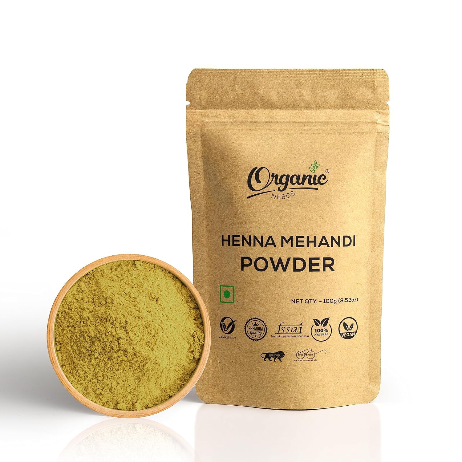 DD Henna Powder for Hair - Natural Mehandi Hair Powder for Women | Promotes Hair Growth | Herbal Haircare with Henna | Pure and Chemical-Free. (100 Grams)