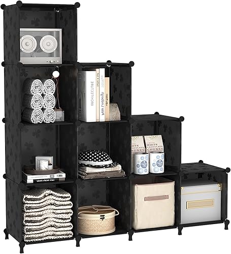 Miniatura 18 de UNKU Organizador de almacenamiento de 15 cubos, estantería con patrón, armario organizador de armario, estante de cubo de almacenamiento, estantes