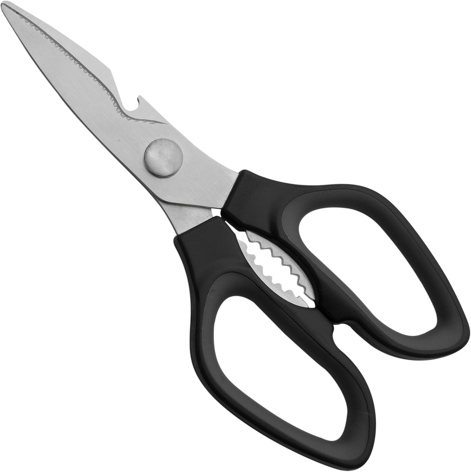 Grunwerg KS-205BG Kitchen Scissors Stainless Steel - 205 mm, 8 Inches, Black & Grey