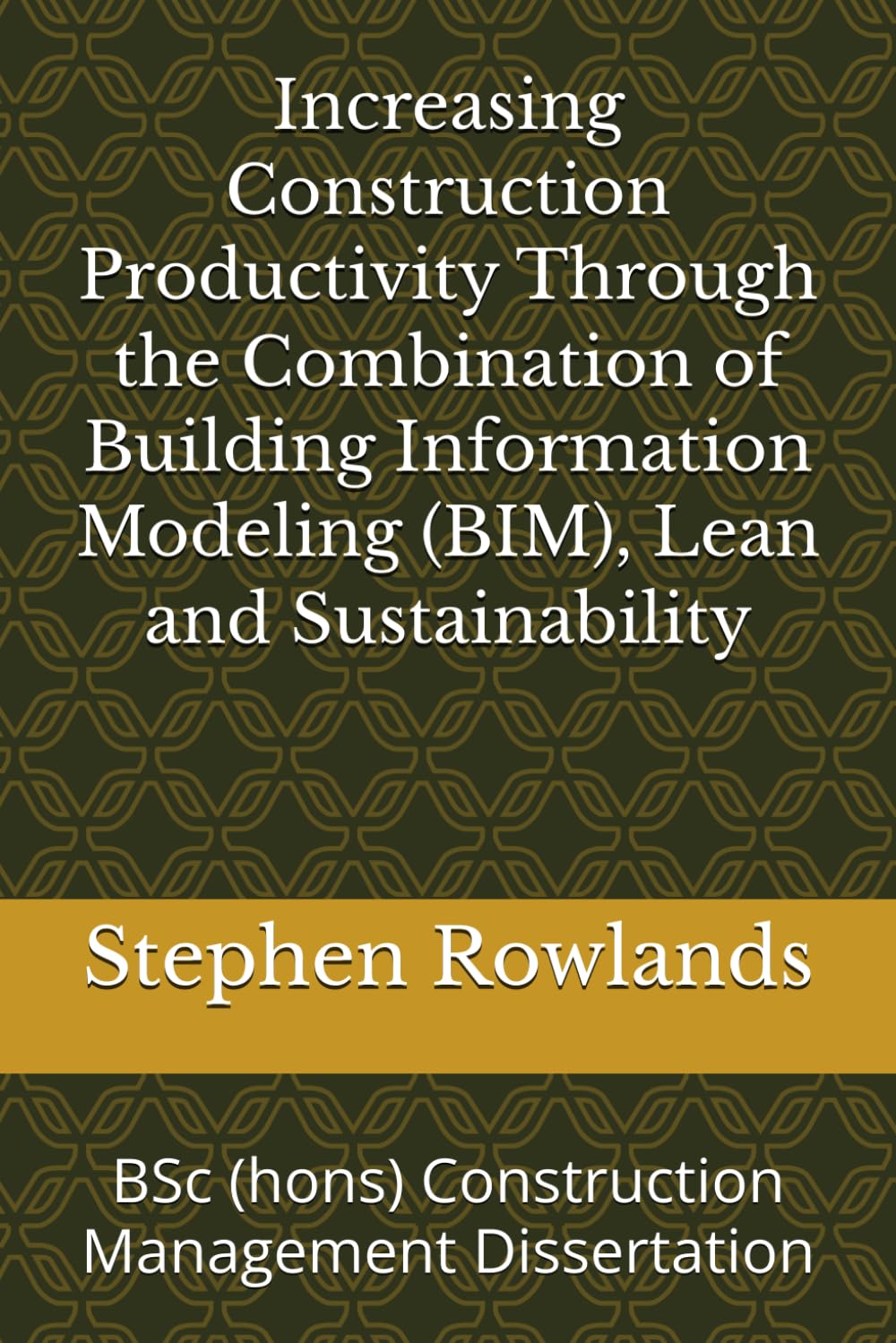 Increasing Construction Productivity Through the Combination of Building Information Modeling (BIM), Lean and Sustainability: BSc (hons) Construction Management Dissertation