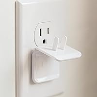 Vista 8 de Cubiertas blancas de doble toma de corriente a prueba de bebés (paquete de 10, 20 enchufes) Cubiertas de enchufe a prueba de bebés para enchufes
