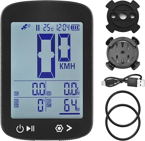 GPS bicicleta ordenador inalámbrico alta pantalla clara 5 estrellas posicionamiento GPS BeiDou GLONASS Galileo QZSS recargable bicicleta odómetro
