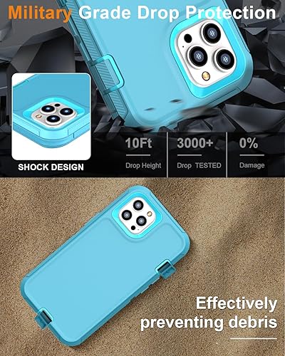 Miniatura 3 de Tall silver Designed for iPhone 11 Pro Max Case 3-in-1 Full Body Rugged Protection Belt Clip Kickstand with 2 Screen Protectors, Heavy Duty Military