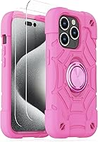 Vista 33 de KCJ Funda para iPhone SE 2022/2020, iPhone 8/7/6/6S, con [2×Protectores de Pantalla][Soporte de Anillo] Silicona Suave+PC Duro Protección Completa