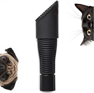 PRO 1.0 Pet Hair Remover Vacuum Attachment, Rubber Bristle Brush for Dog & Cat Hair, Fits 1-1/4, 1-3/8 & 1-1/2 in Round Hoses, for Car Detailing, Carpet, Couch & Upholstery