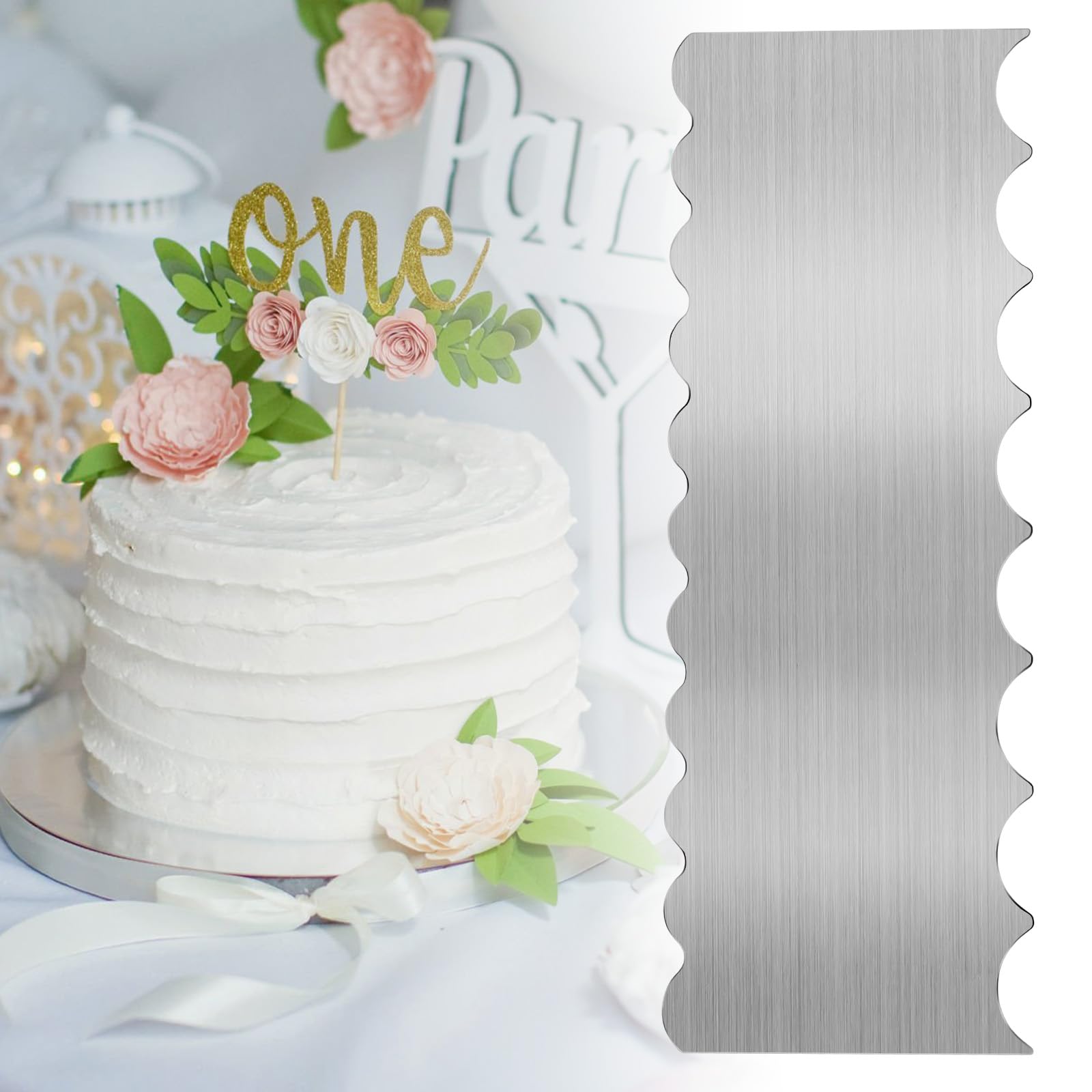 Kinberry Stainless Steel Cake Scraper - Image 4