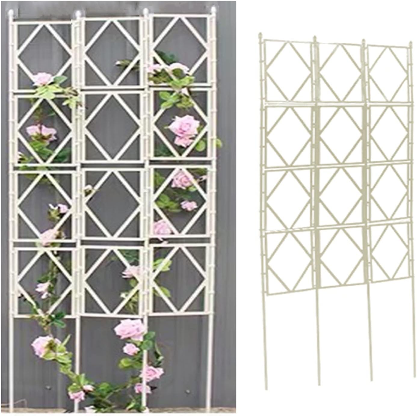 LPOZM Gartengitter, Gitterspalier für Kletterpflanzen, Faltbares