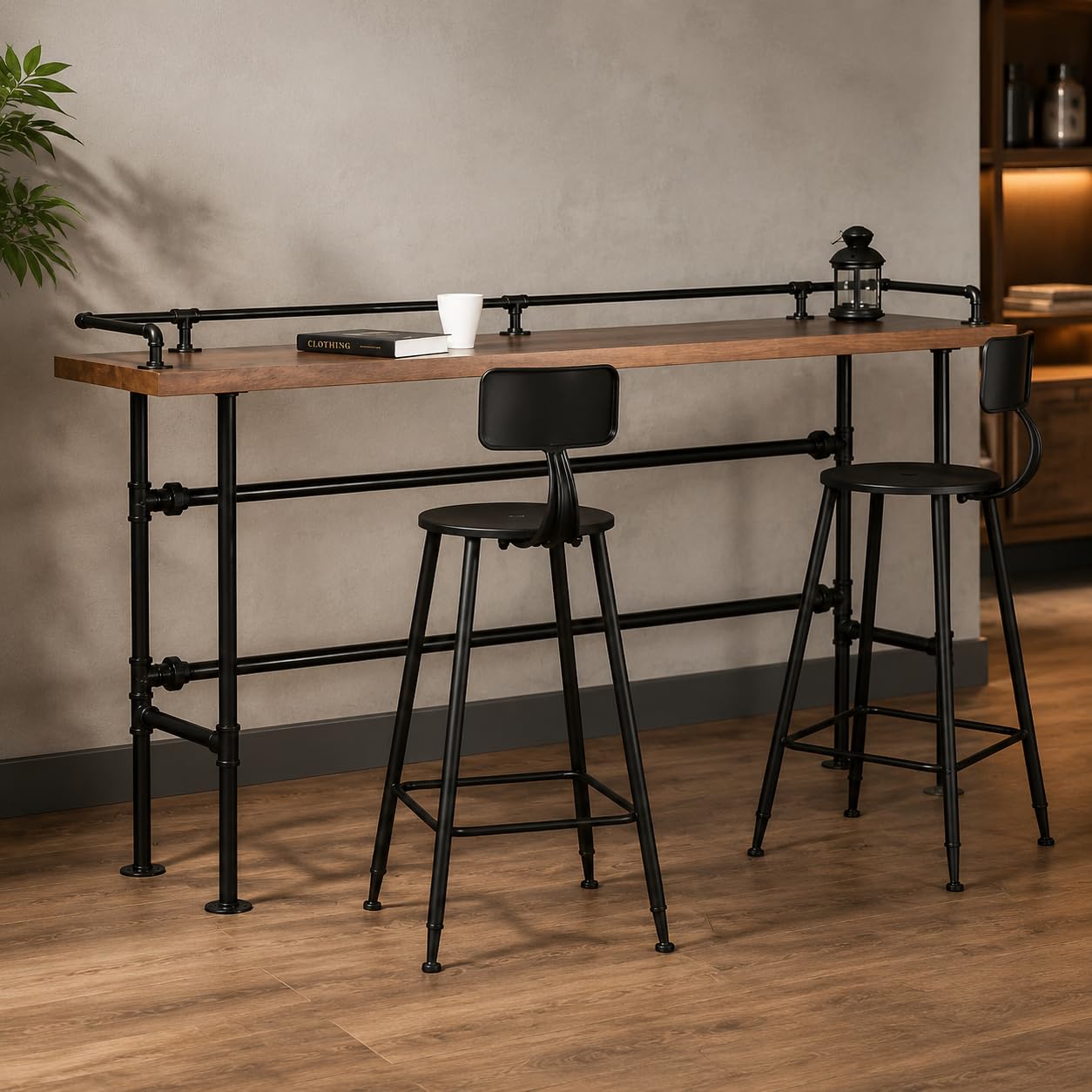 Industrial Counter Pannello Segnaletica Cartoncino Ferro Legno Durevole per Applicazioni Professionali Arredamento Laboratorio Esposizione Bancone Negozio, 120 * 40 * 105cm Spessore Tavola 5cm