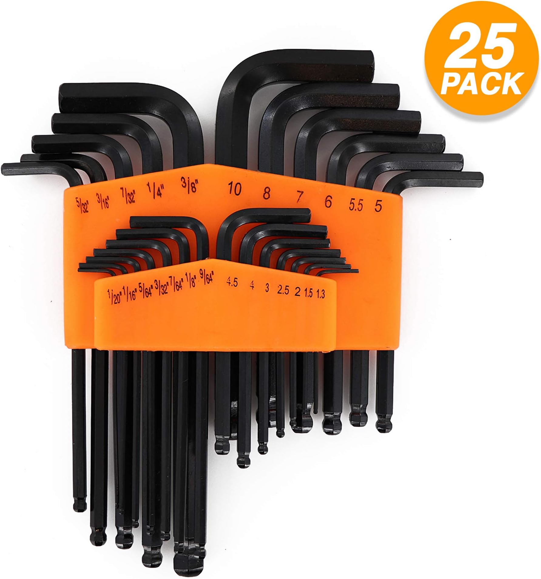 Ram-Pro Hex Socket Driver Long Arm Allen Wrench Set Grade T-Handle Combo Set Tools Kit for Turning Screws