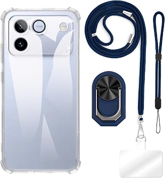Case Accessory Bundle for Honor Win RT 5G - Clear+Blue