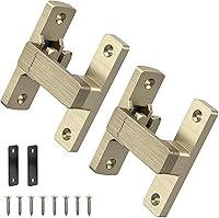 Vista 8 de Cerradura de puerta de granero, cerradura de puerta corredera de zinc de 90/180 grados, pestillo de seguridad resistente para pantalla, armarios