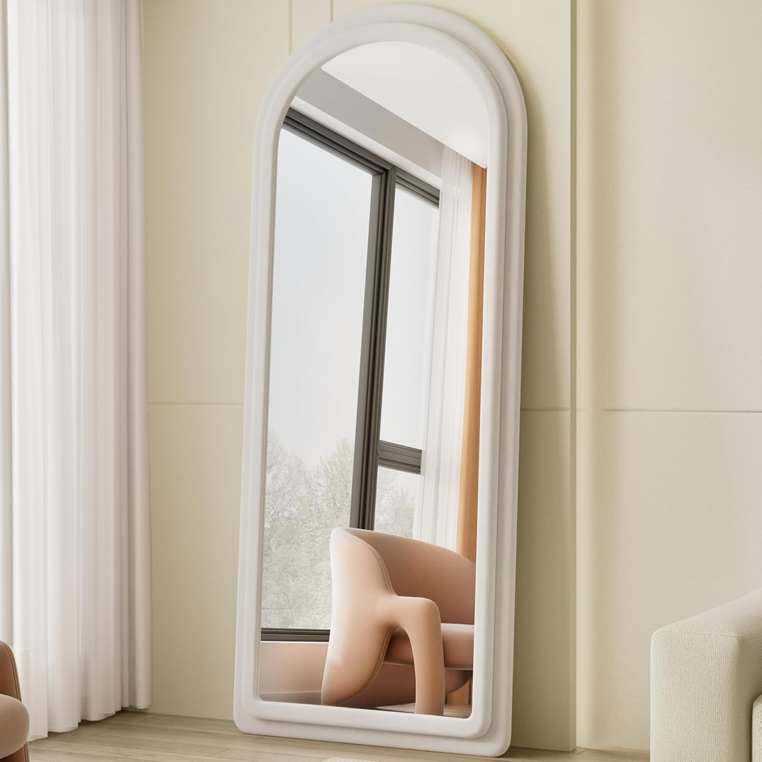 ZMYCZ Floor Mirror, Full Length Mirror with Stand, 63"x24