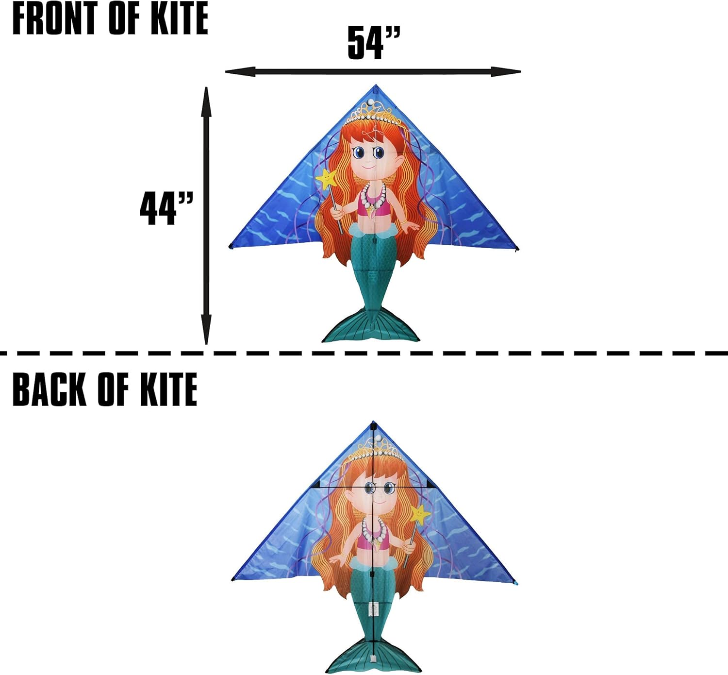 WindNSun Delta XT Nylon Kite, Mermaid, 54 Inches Wide