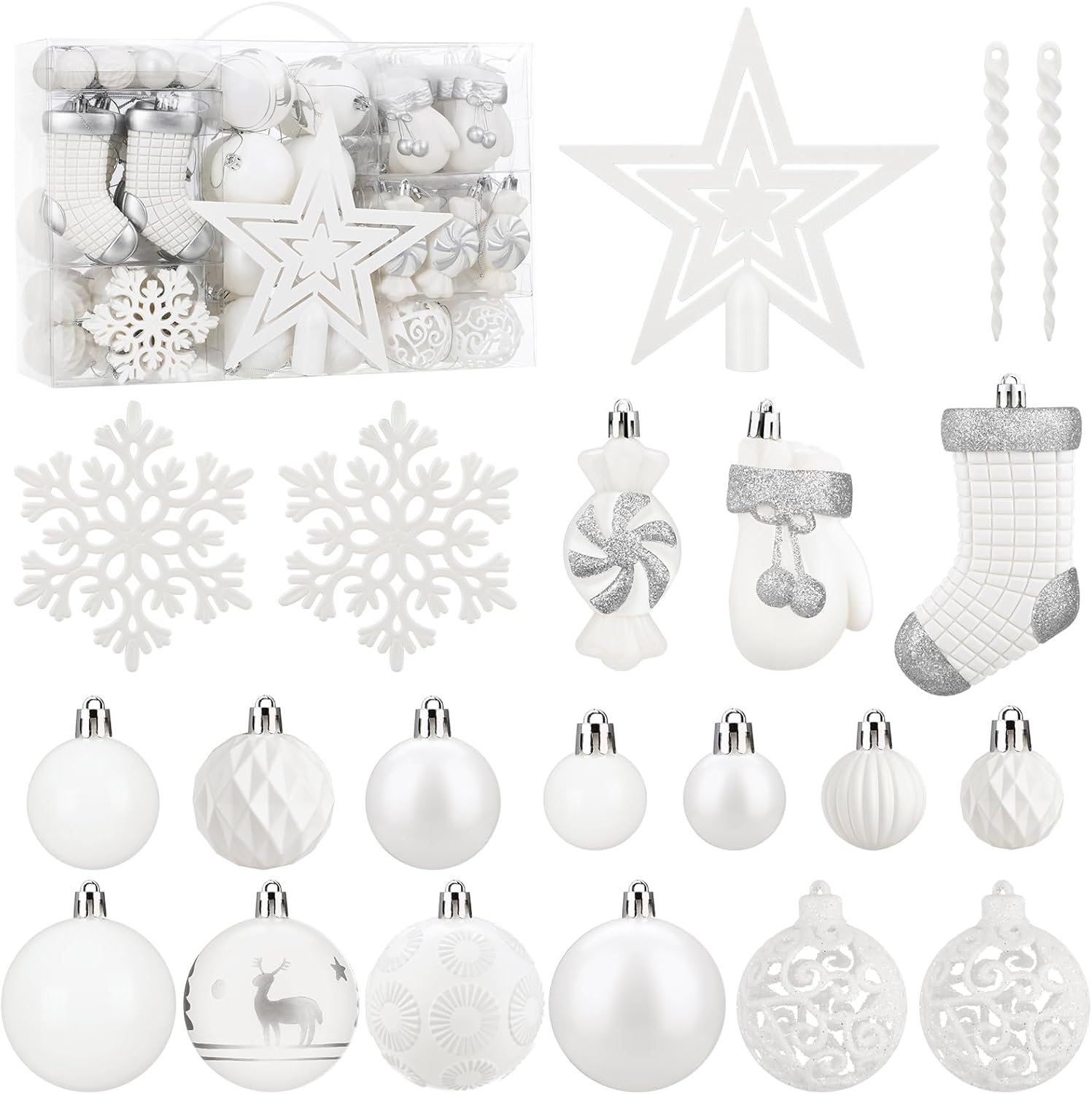 128-pc Christmas Tree Ornament Set