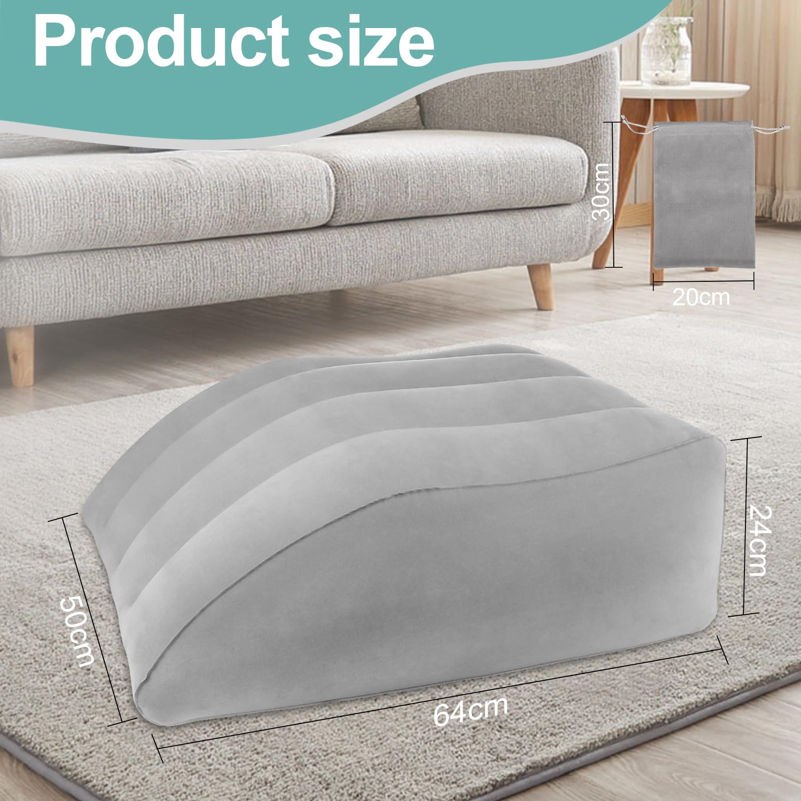 Almohada Para Piernas Ajustable En 3 Alturas – Alivia Peso, Varices Y Mejora La Circulación