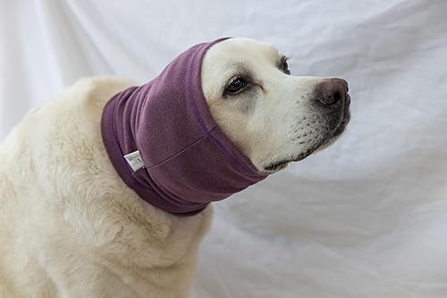 Vista 56 de Cat Head Cover Noise Protection When it Grooming Hematoma Ear Wrap for Cats Wine+Purple S