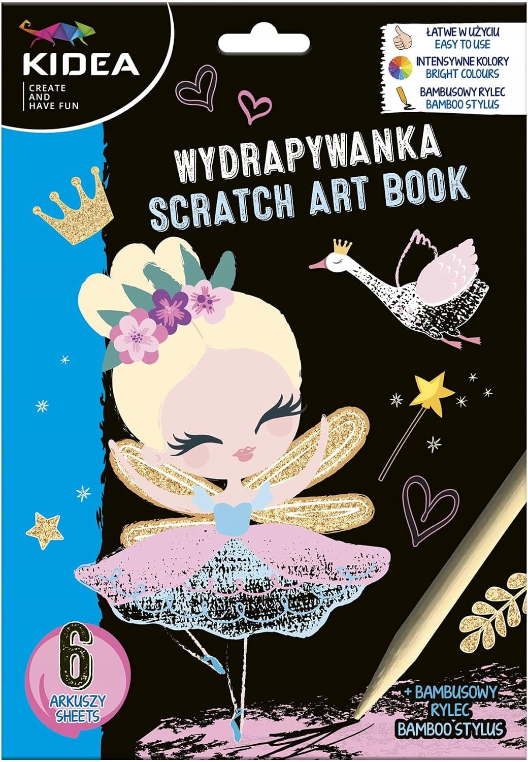 KIDEA Scratching Paper Fairy Derform Scratch Card 6ARK + FIX