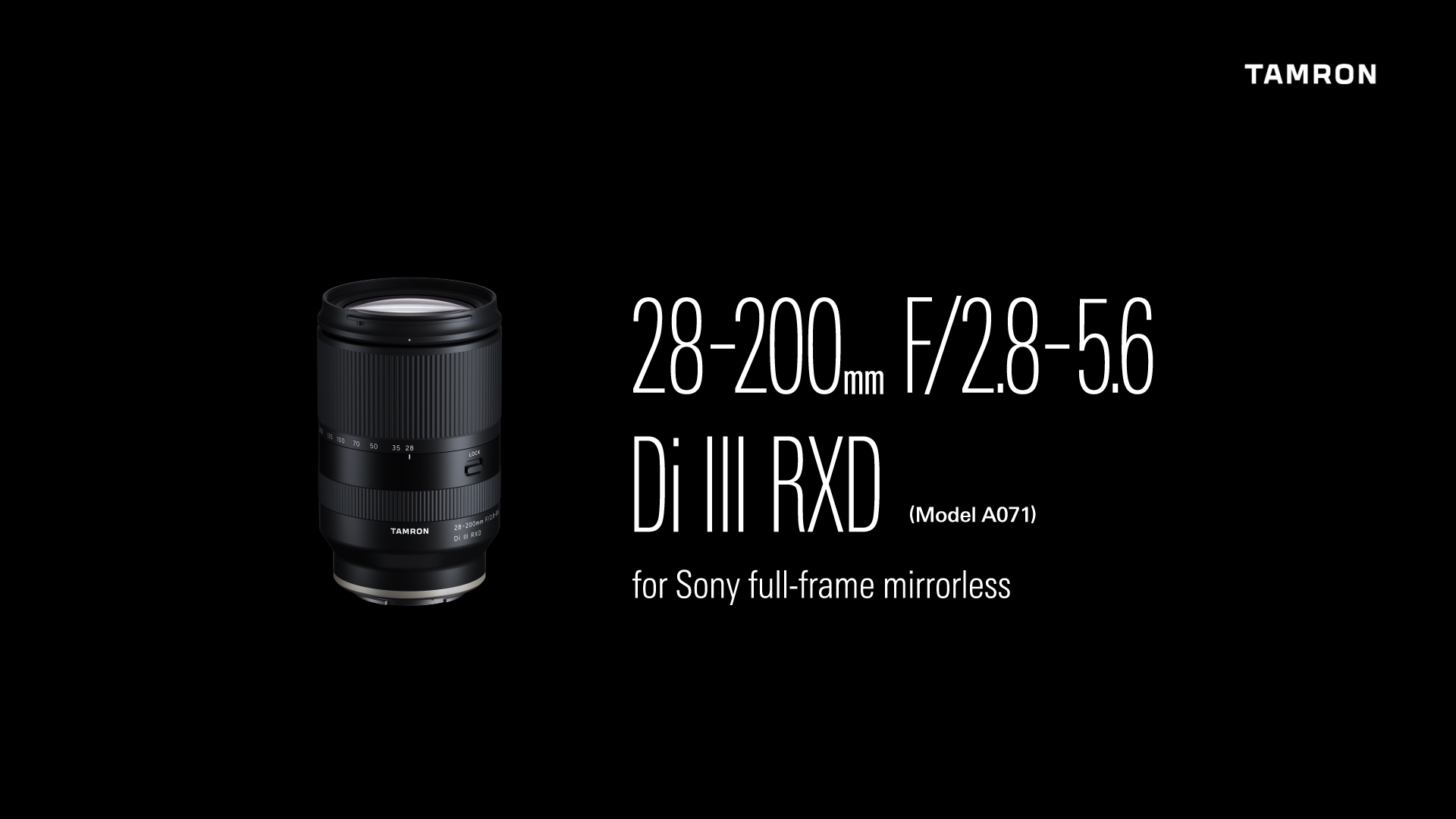 Tamron 28 200mm F/2.8-5.6 Di III RXD for Sony Full-Frame