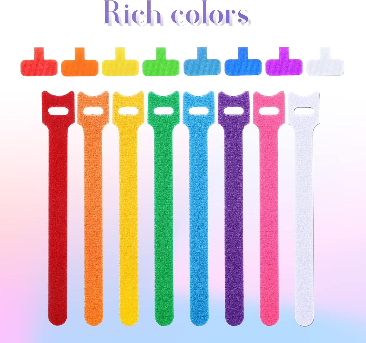 TaoBary 48 Pcs Multicolor Cable Labels and Reusable Fastening Cable Ties Sets, 24 Pack Cord Labels Wire Labels 24 Pcs Fastening Cable Ties Cord Organizer for Cord Management Home Supplies Office image 3 of 7 B0B147HPJG