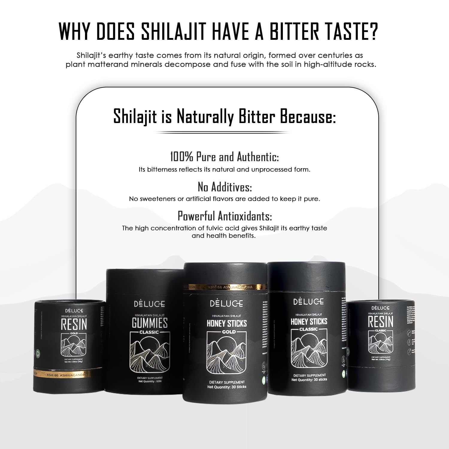 DELUCE Shilajit Honey Sticks Gold (30 Sticks) – Instant Energy & Stamina with Himalayan Shilajit, Organic Honey, KSM-66 Ashwagandha – Easy to Consume Daily Vitality Supplement — Amazon image 7