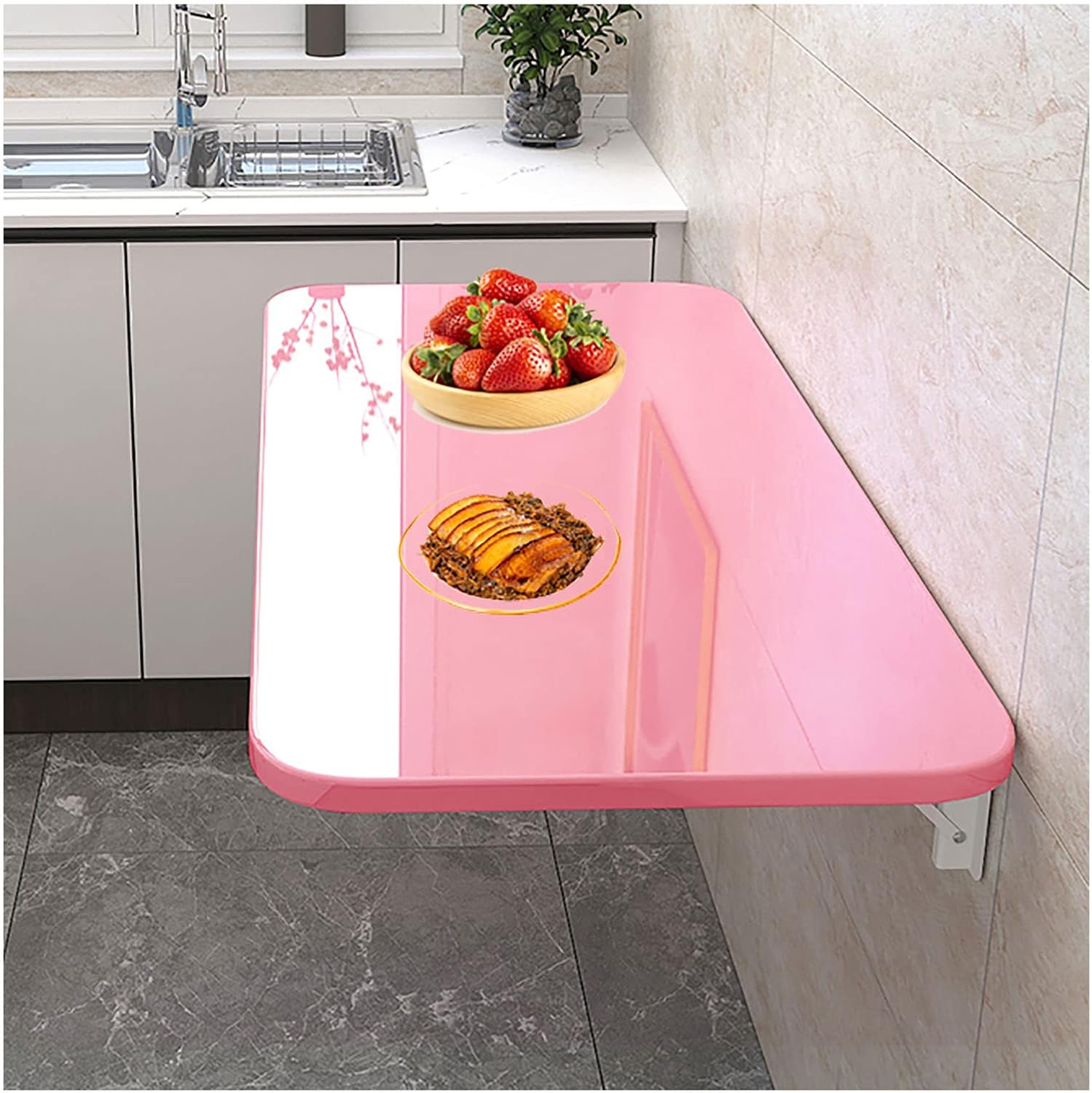 OCAZI Wall Mounted Desk Wall Mounted Folding Table Drop