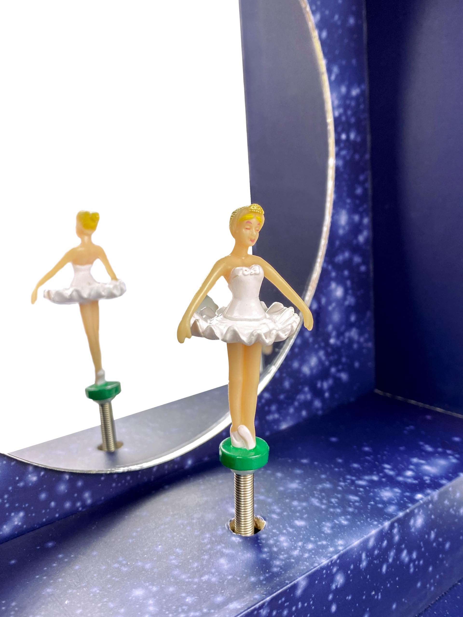 TROUSSELIER – Caja de música bailarina estrella – Caja de joyería musical bailarina – Caja de joyería para niña – Azul marino