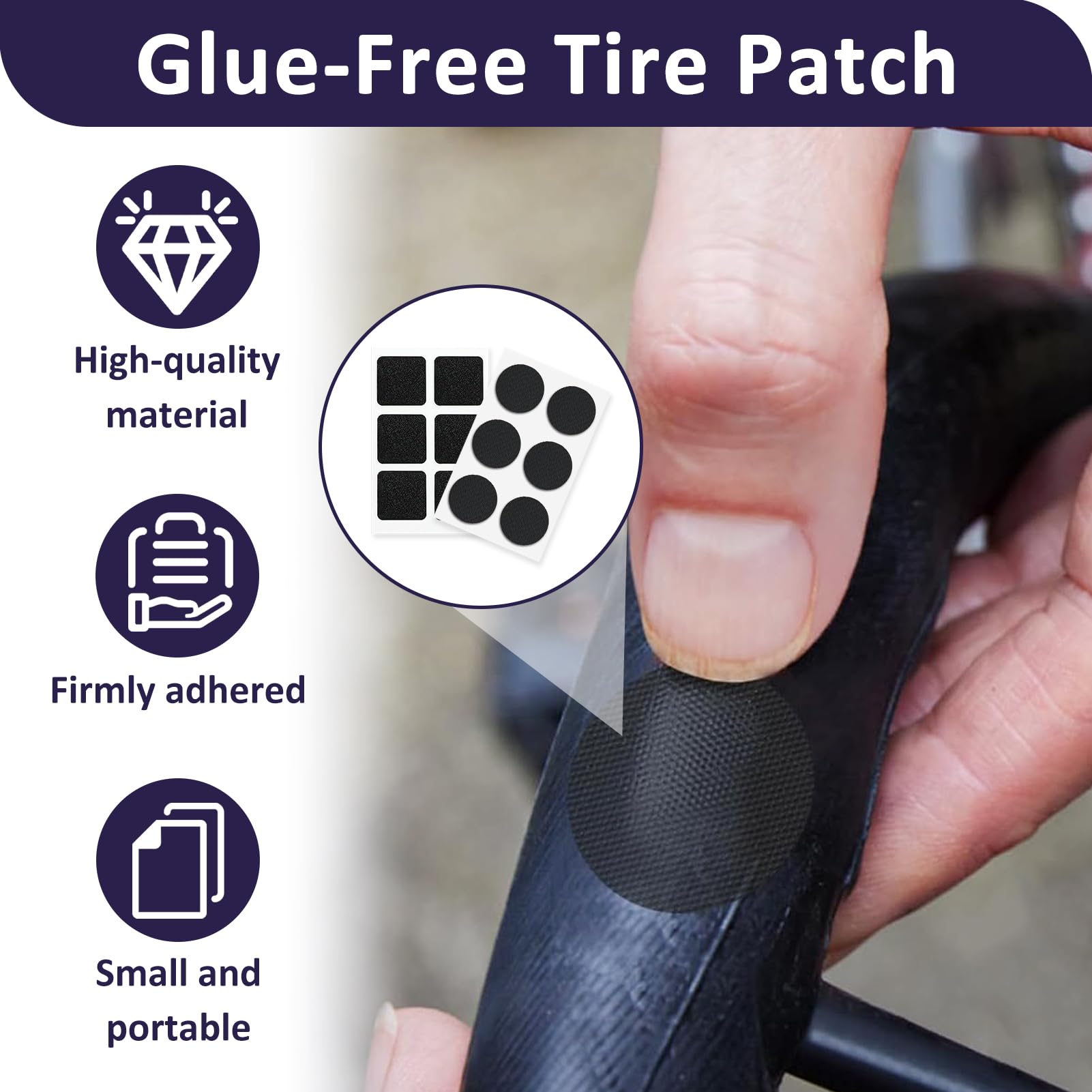 42 Stck Flickzeug Fahrrad Selbstklebend, Fahrrad Reifen Flickzeug,  Fahrradflicken Selbstklebende fr Rennrad MTB, Fahrrad Reparaturset Ideal  fr Unterwegs, Notfall-Reparaturkit fr alle Schlauchtypen : Amazon.de:  Sport & Freizeit