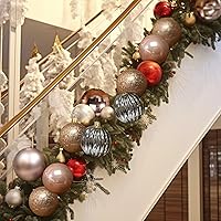 Vista 5 de 41ct Bolas grandes de Navidad inastillables colgantes decoraciones para árbol de Navidad (champán, 2.36"/60mm)