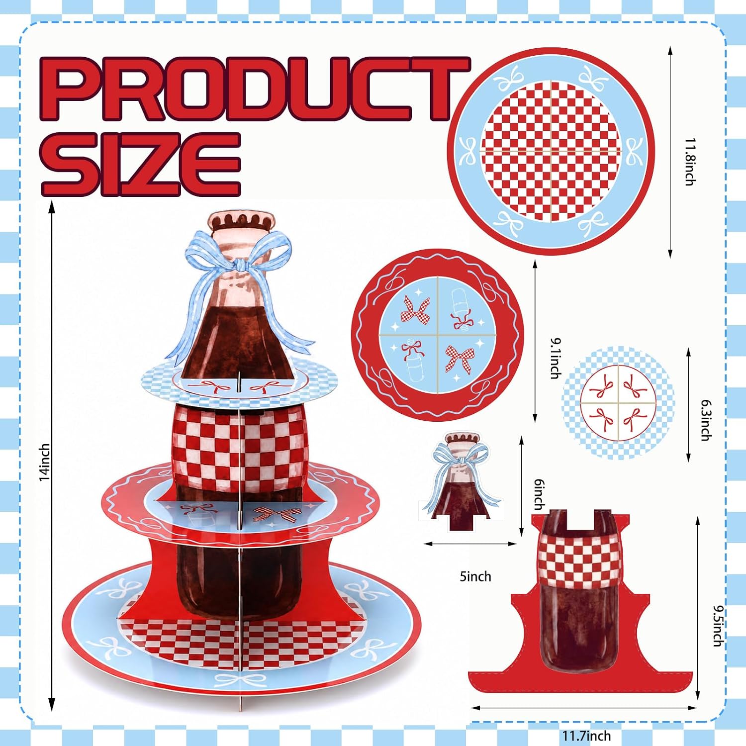 Willinglong 1 Pcs Shes Ready to Pop 3 Tier Cupcake Stand
