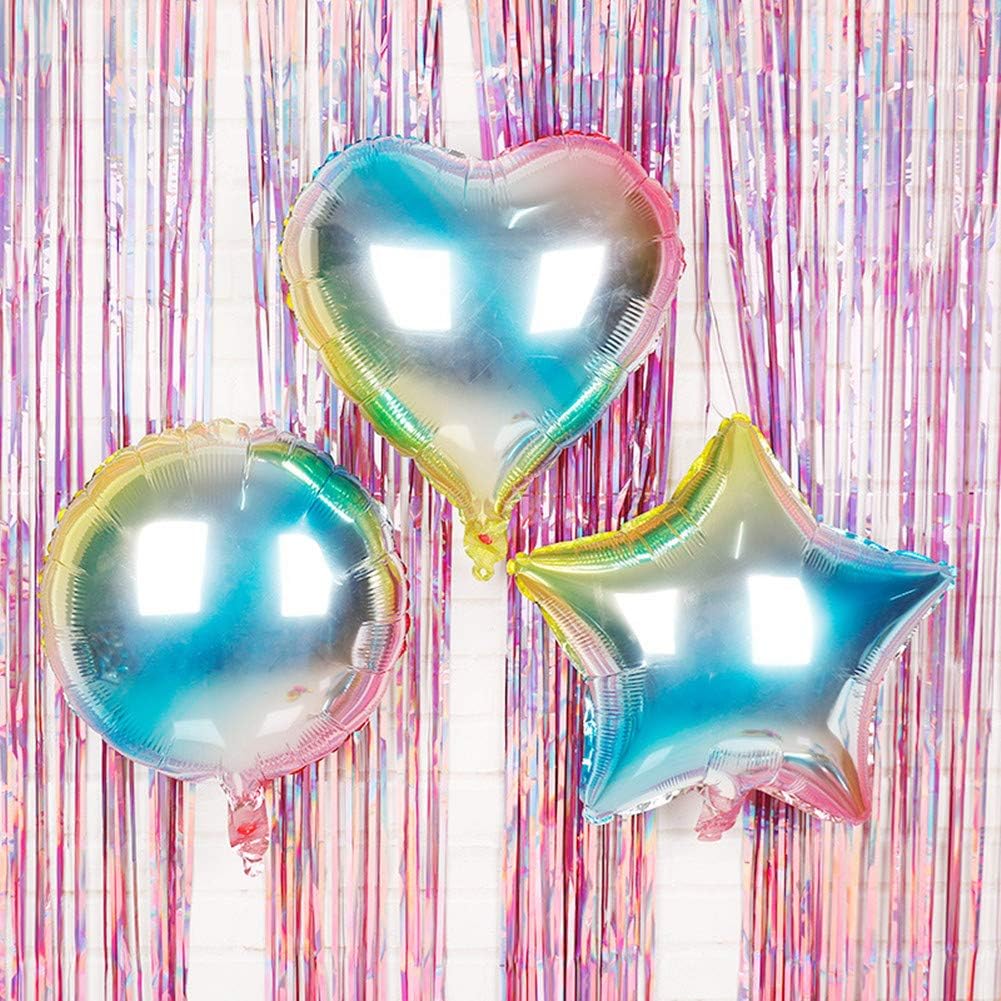 Zhiheng 10pcs Heart Balloos for Party Decoration,18inch Heart Shaped Foil Balloons for Birthday,Christmas,Graduation,Wedding Party Accessories (Rainbow) - Image 4