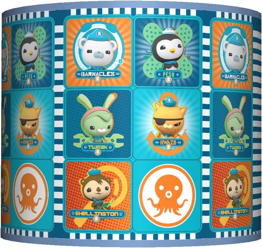 OCTONAUTS CEILING LAMPSHADE ~ 10" DRUM ~ BOYS BEDROOM LAMP SHADE