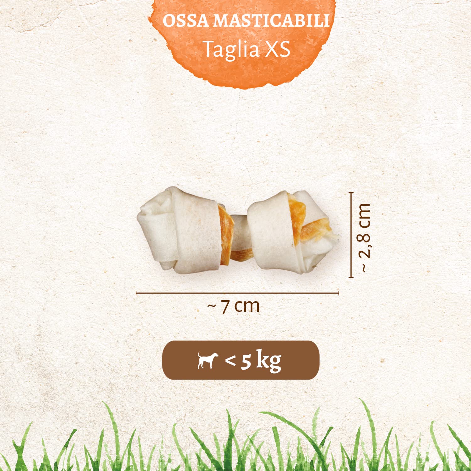 Delights Chicken Bones XS 8in1 ossa da masticare per cani piccola taglia 7 pezzi carne pollo pelle manzo
