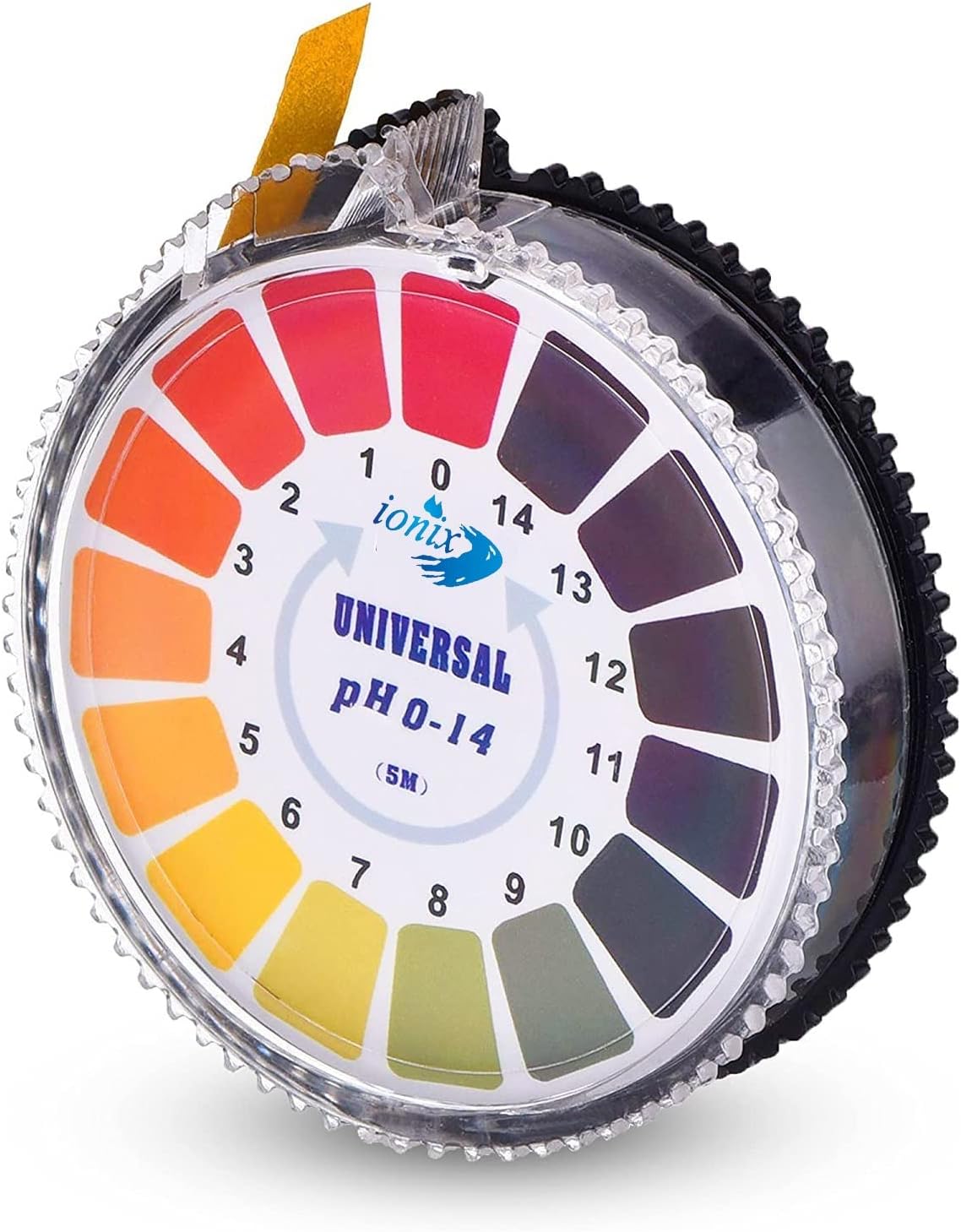 IONIX Full pH 1-14, Ph paper roll | pH Test Paper Roll, pH Strips Indicator, Litmus Paper, pH Measure Full Range 0-14 for Soil and Water Test,(16.4 ft/5 Meter, 1 Roll)