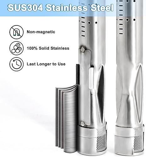 Miniatura 8 de Adviace 7635 Barras aromatizantes 69785 Tubos de quemador 763764815 Rejillas de repuesto para parrilla de gas Weber Spirit II E-210, E210, S210,