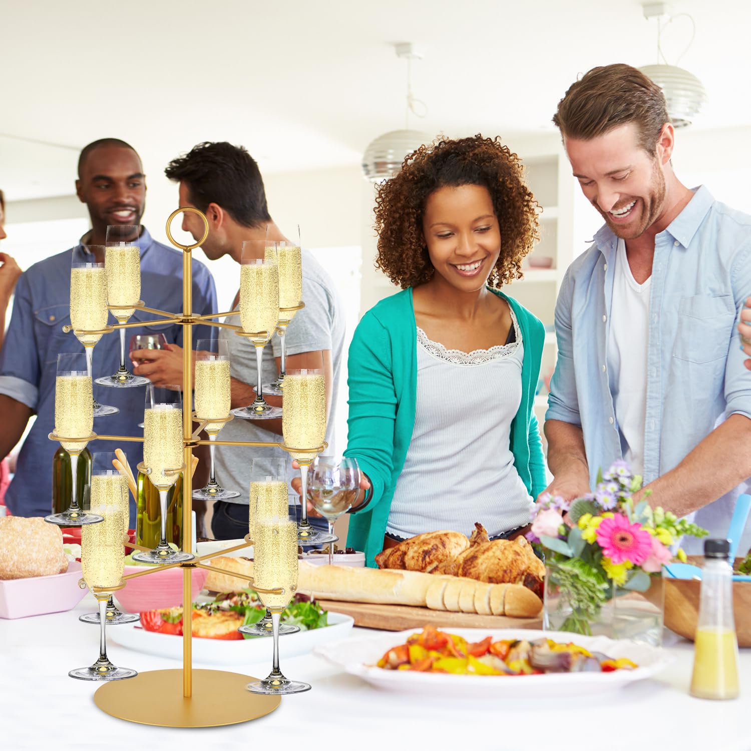 QPIX Champagne Tower - 12 Glass Holder for Parties -2 QPIX Champagne Tower - 12 Glass Holder for Parties -2