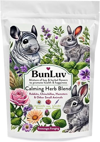 Miniatura 3 de Forraje calmante a base de hierbas (2 onzas) alimento para conejillos de indias de primera calidad, alimento para conejillos de indias, comida de
