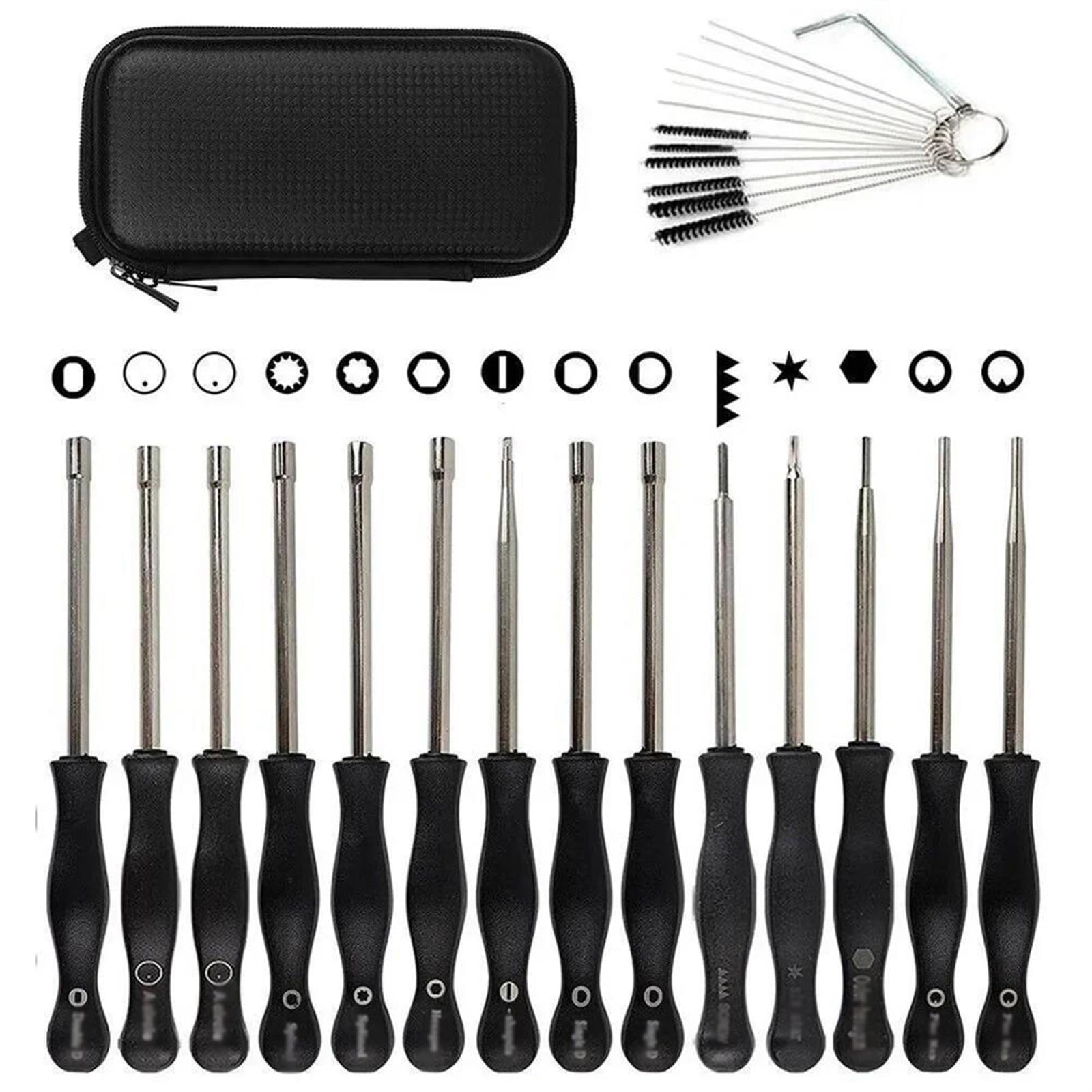 14 Pz Strumento Di Regolazione Del Carburatore Cacciavite Chiave A Tubo Set Spazzole Per La Pulizia Per Motosega Eater Trimmer Riparazione Utensili Manuali